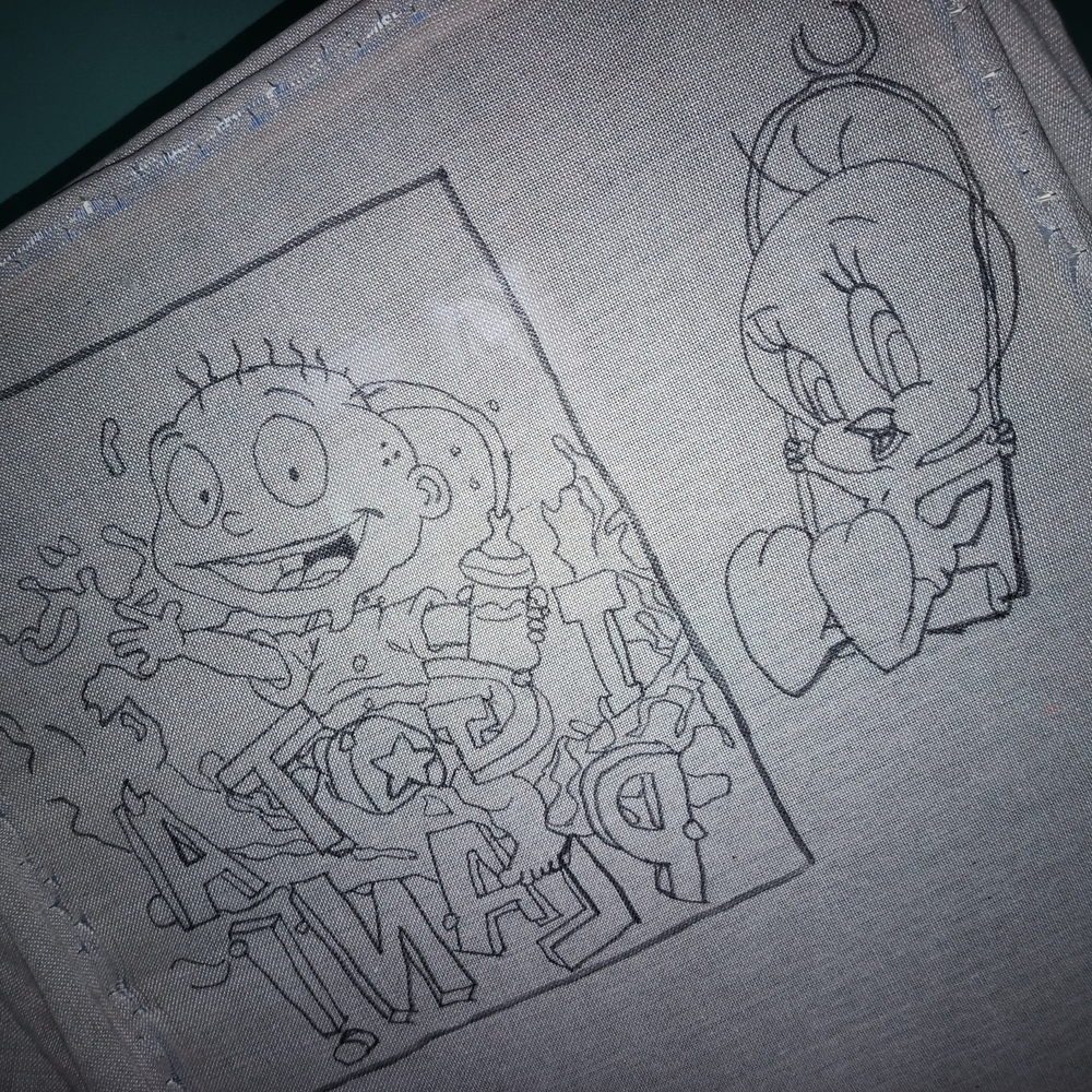 Gray Cartoon Art Canvas